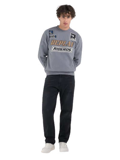 Sweatshirt With Patch And Lettering