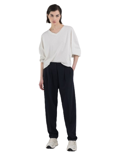 Carrot-Fit Twill Trousers