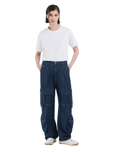 Denim Cargo Trousers