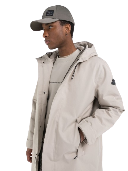 Cotton Blend Hooded Parka