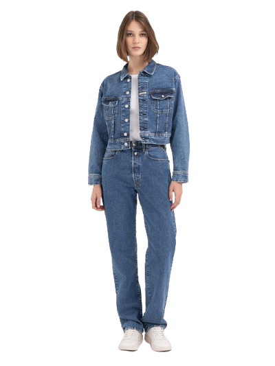 W Relaxed Fit Jacket In Medium Denim