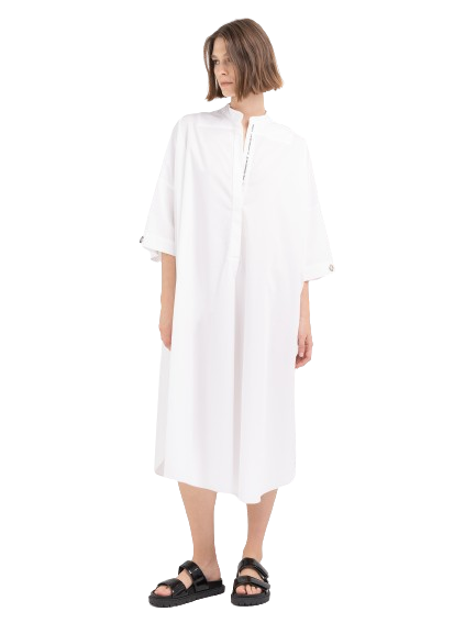 W Loose Fit Long Shirt Dress